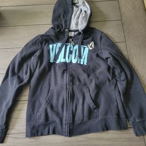 Volcom boys hooded jacket sweatshirt zippered hoodie size M